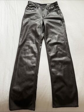 Rag & bone Brown Faux Leather Pants